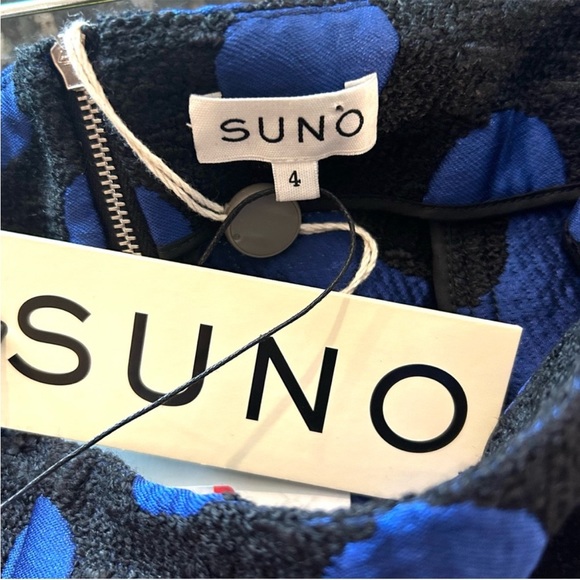 Suno Polka Dot Jacquard Mini Skirt 4 Wool Blend New - Picture 4 of 11